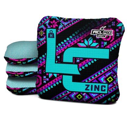 HMONG Neon Sash — Zinc - H 4.5/9 - ACL PRO — approved final artwork with Aqua carpet