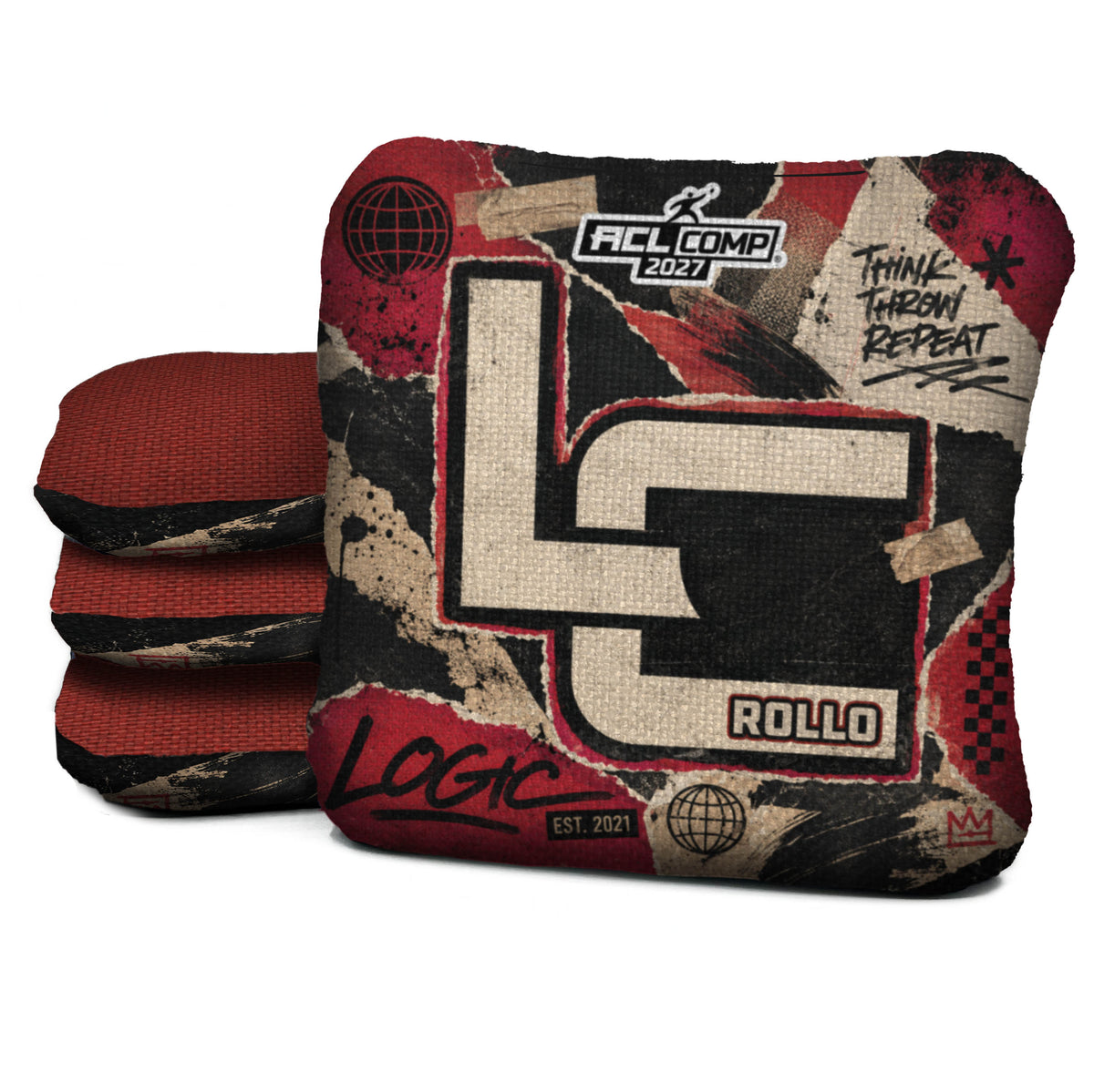 SCRAPS Rollo 4/7 - ACL COMP Logic Cornhole bag mockup