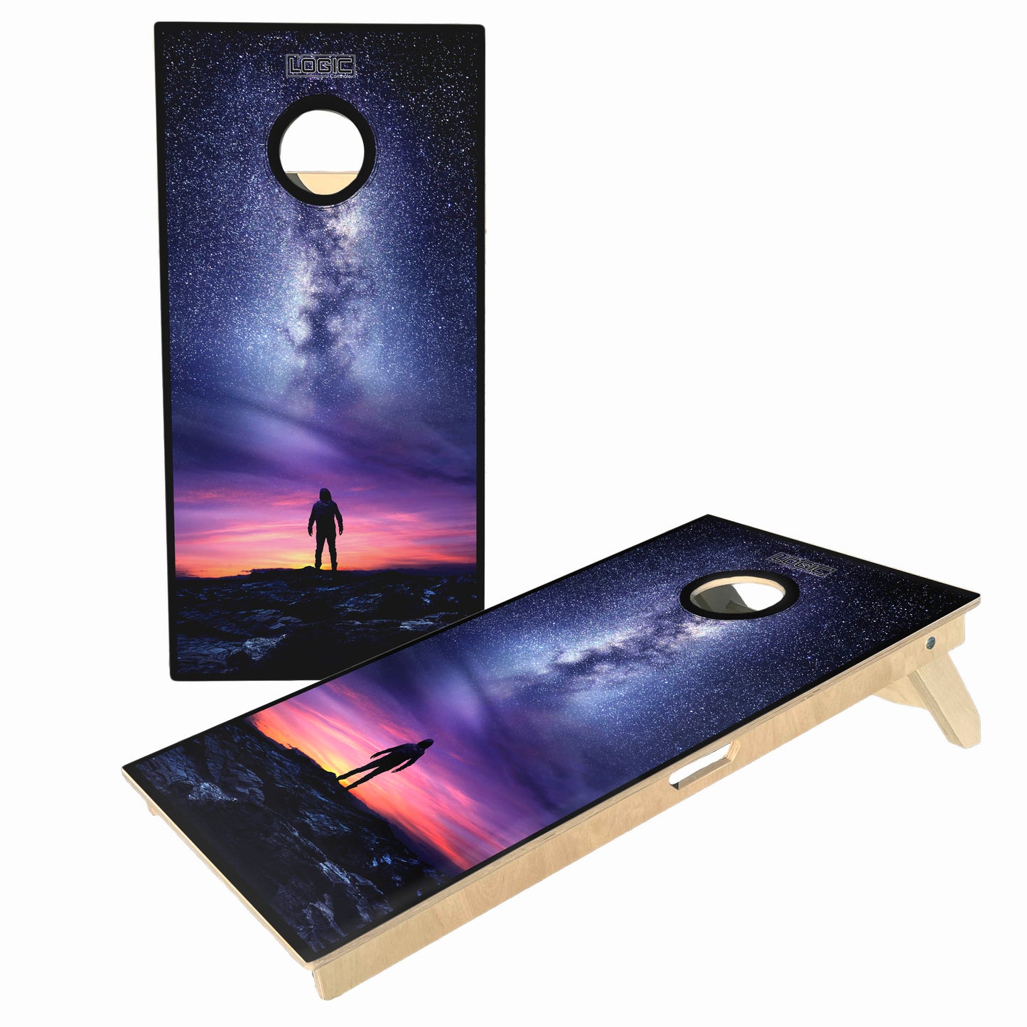 Night Sky Backpacker -  Anchor I Cornhole Board Set -  ( ships in 4-5 Weeks)