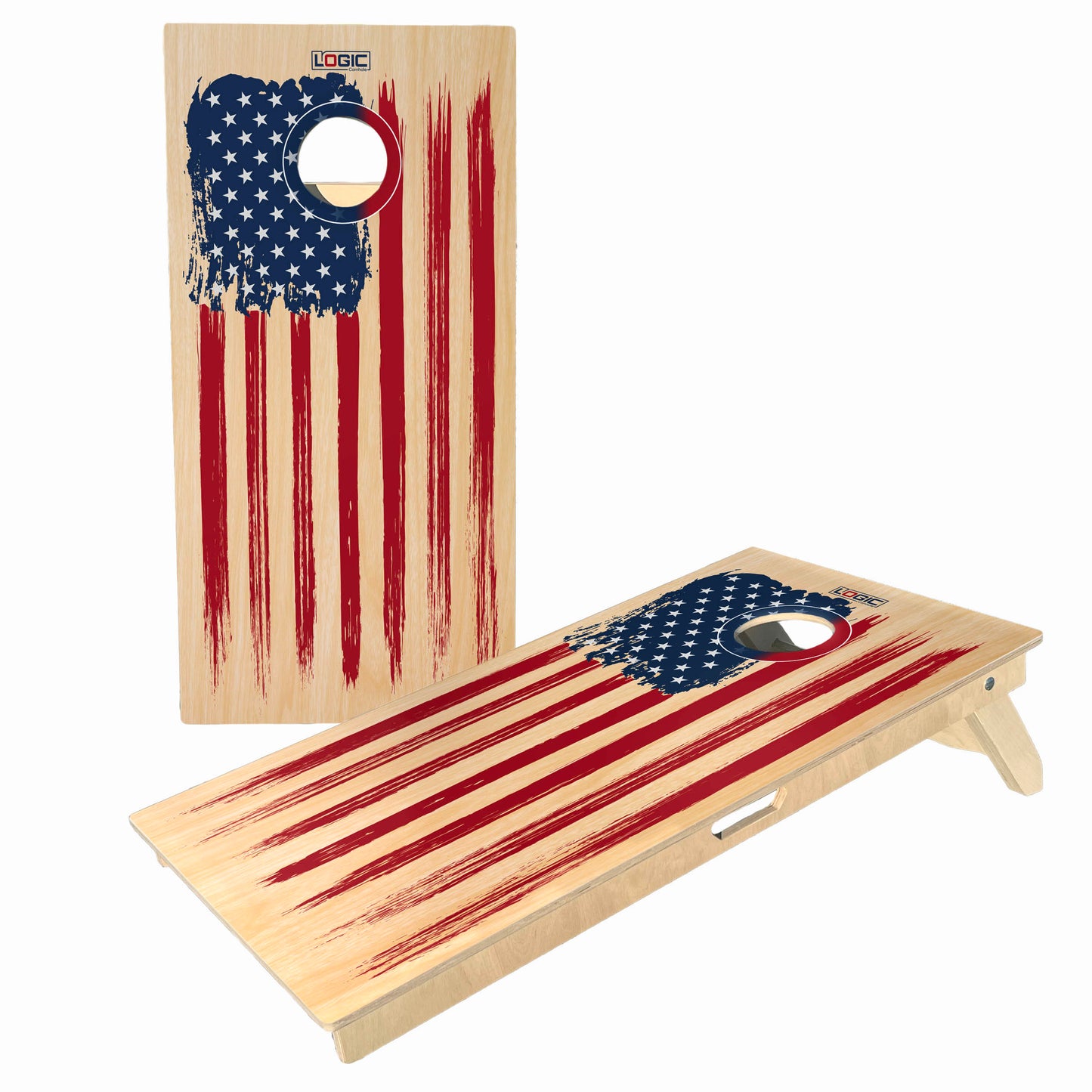 USA Paint Flag -  Anchor I Cornhole Board Set  (Ships in 4 - 5 weeks)